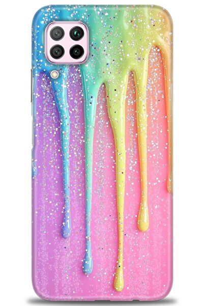 Rulet Aksesuar غطاء متوافق مع هاتف هواوي P40 لايت HD مطبوع - غطاء سيليكون مصم...