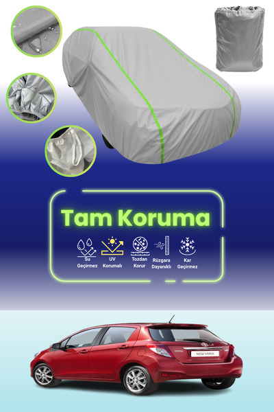 Dokaca Neo غطاء حماية للسيارة باللون الرمادي النيون قماش مجدّل تويوتا ياريس 5...