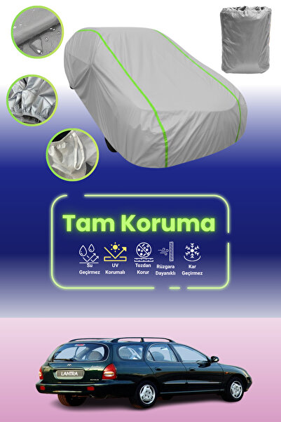 Dokaca Neo غطاء حماية للسيارة من القماش الرمادي اللامع قماش مجدّل متوافق مع سيارة هيونداي لانترا كومبي