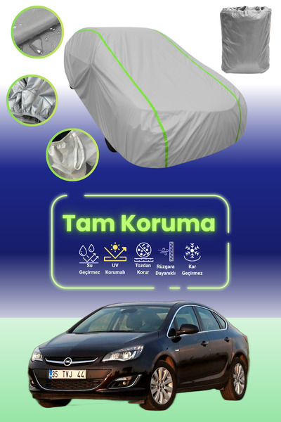 Dokaca Neo غطاء حماية للسيارة باللون الرمادي النيون قماش مجدّل متوافق مع سيارة أوبل أسترا سبورت سيدان 2012 - 2021