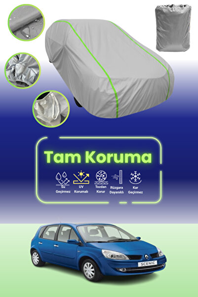 Dokaca Neo غطاء حماية للسيارة باللون الرمادي النيون قماش مجدّل متوافق مع سيارة رينو سينيك 2003 - 2009