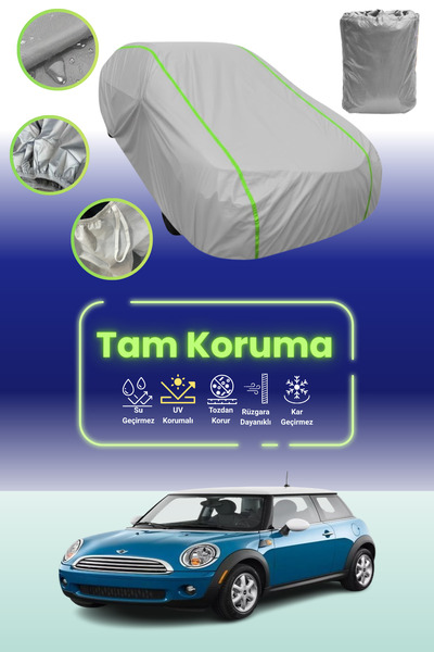 Dokaca Neo غطاء حماية للسيارة باللون الرمادي النيون قماش مجدّل ميني كوبر هاتش...