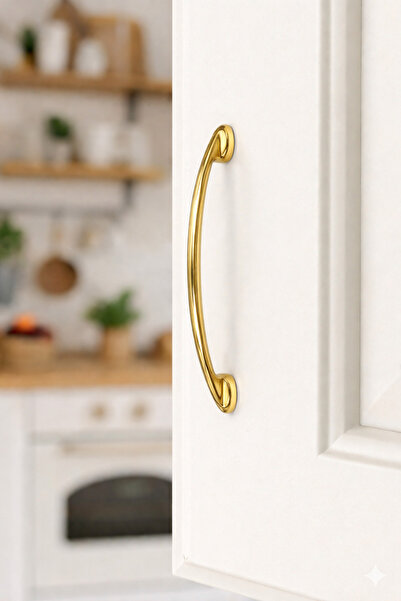 BERFİNO 221/096/13 Altın Renk Kulp | 96 mm Aks Aralığı | Metal Alaşım Dolap &...