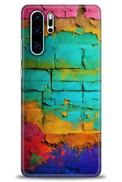 Rulet Aksesuar غطاء متوافق مع هاتف هواوي P30 Pro HD مطبوع - غطاء سيليكون بتصم...