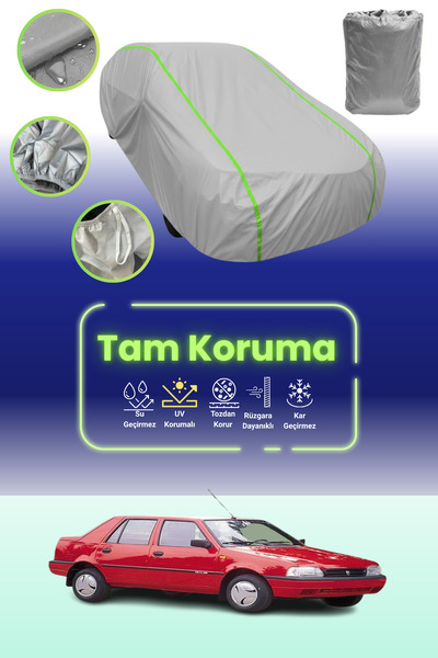 Dokaca Neo غطاء حماية للسيارة من القماش الرمادي النيون قماش مجدّل متوافق مع داسيا نوفا