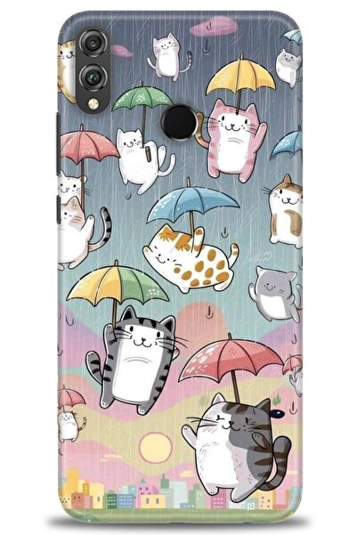 Rulet Aksesuar غطاء متوافق مع هاتف هواوي هونر 8X HD مطبوع - غطاء سيليكون مصمم...