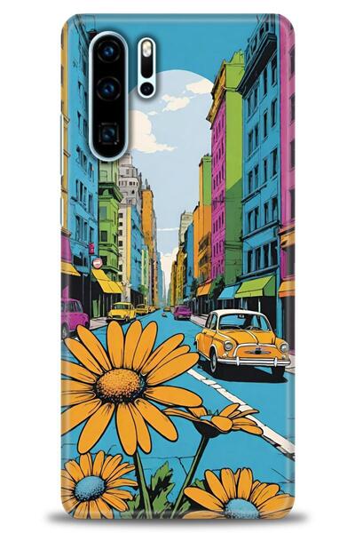 Rulet Aksesuar غطاء متوافق مع هاتف هواوي P30 Pro HD مطبوع - غطاء سيليكون مصمم...