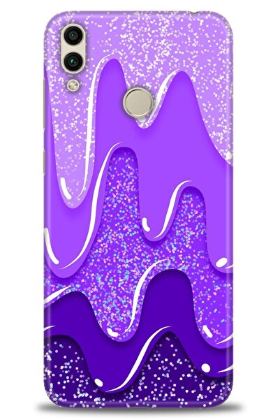 Rulet Aksesuar غطاء متوافق مع هاتف هواوي هونر 8C HD مطبوع - غطاء سيليكون مصمم...