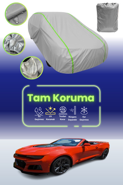 Dokaca Neo غطاء حماية للسيارة باللون الرمادي النيون قماش مجدّل شيفروليه كامار...