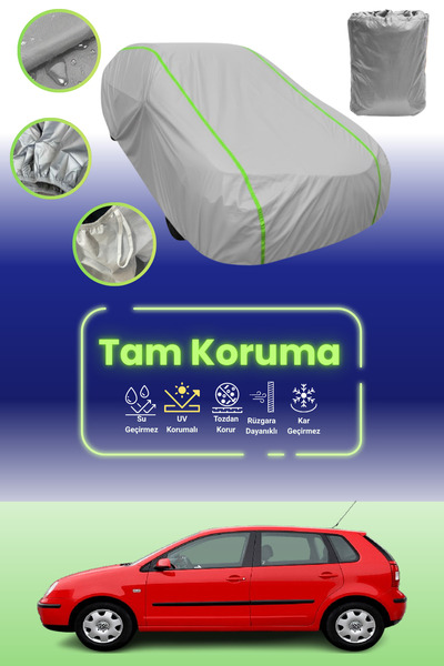 Dokaca Neo غطاء حماية للسيارة باللون الرمادي النيون قماش مجدّل فولكس فاجن بول...