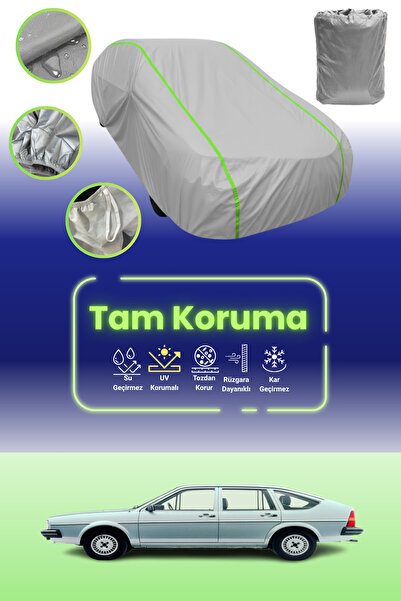 Dokaca Neo غطاء حماية للسيارة باللون الرمادي النيون قماش مجدّل فولكس فاجن باسات هاتشباك 1981 - 1987 متوافق مع غطاء حماية السيارة