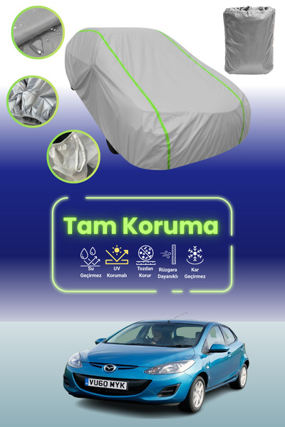 Dokaca Neo غطاء حماية للسيارة باللون الرمادي النيون قماش مجدّل مازدا 2 2007 -...