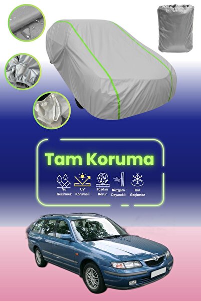 Dokaca Neo غطاء حماية للسيارة باللون الرمادي النيون قماش مجدّل مازدا 626 5 مت...