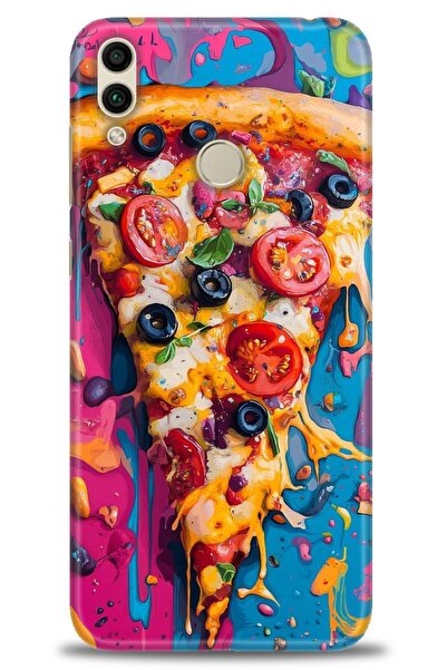 Rulet Aksesuar غطاء متوافق مع هاتف هواوي هونر 8C HD مطبوع - غطاء سيليكون مصمم...