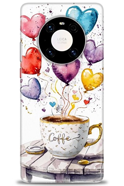 Rulet Aksesuar غطاء متوافق مع هاتف هواوي ميت 40 برو HD مطبوع - غطاء سيليكون م...