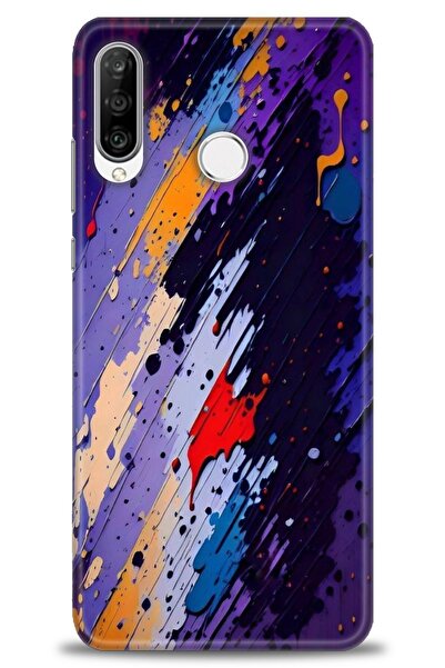 Rulet Aksesuar غطاء متوافق مع هاتف هواوي P30 لايت HD مطبوع - غطاء سيليكون مصم...