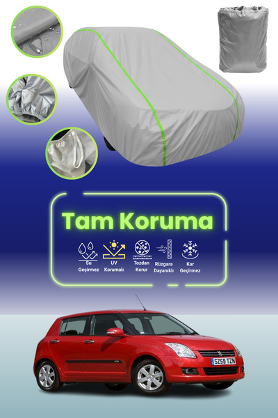 Dokaca Neo غطاء حماية للسيارة باللون الرمادي النيون قماش مجدّل سوزوكي سويفت 3...