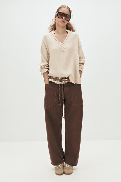 Pull & Bear Rustic oversize blouse