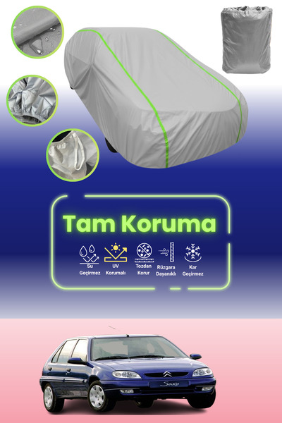 Dokaca Neo غطاء حماية للسيارة من القماش الرمادي النيون قماش مجدّل سيتروين ساك...