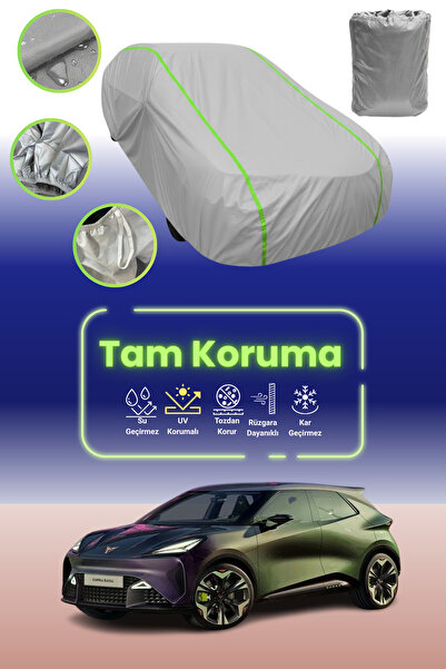 Dokaca Neo Gray Neon Corded Fabric Cupra Raval Concept Compatible Car Cover C...