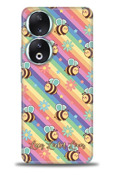 Rulet Aksesuar غطاء متوافق مع هاتف هواوي هونر 90 HD مطبوع + واقي شاشة سيراميك...