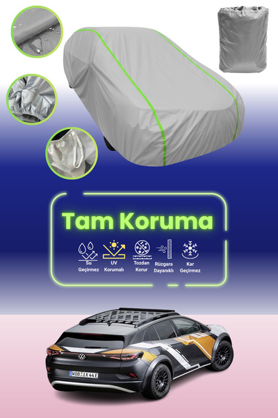 Dokaca Neo فولكس فاجن اي دي رمادي نيون قماش مجدّل غطاء حماية للسيارة من القما...