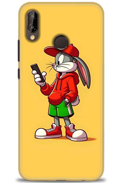 Rulet Aksesuar غطاء متوافق مع هاتف هواوي P20 لايت HD مطبوع - غطاء سيليكون بتص...