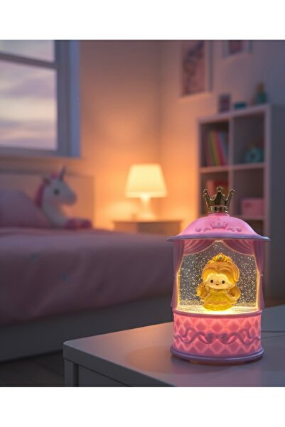 GÜÇLÜ Prenses Figürlü Işıklı Kar Küresi Sevgiliye ve Arkadaşa Özel Hediye