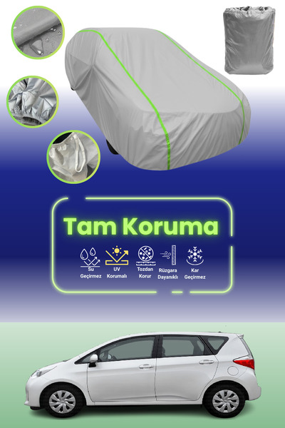 Dokaca Neo غطاء حماية للسيارة باللون الرمادي النيون قماش مجدّل متوافق مع تويوتا فيرسو-إس 2010 - 2021