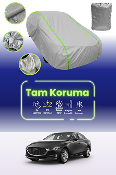 Dokaca Neo غطاء حماية للسيارة من القماش الرمادي اللامع قماش مجدّل مازدا 3 2 س...