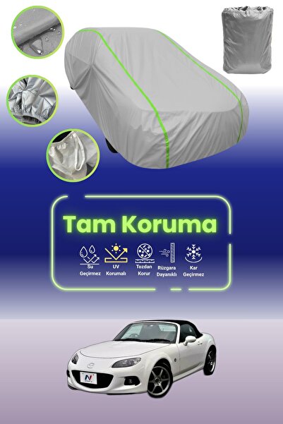 Dokaca Neo غطاء حماية للسيارة من القماش الرمادي النيون قماش مجدّل مازدا رودست...