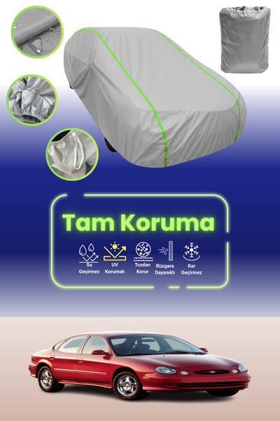 Dokaca Neo غطاء حماية للسيارة باللون الرمادي النيون قماش مجدّل فورد توروس 1995 - 1999 متوافق مع غطاء حماية السيارة من القماش