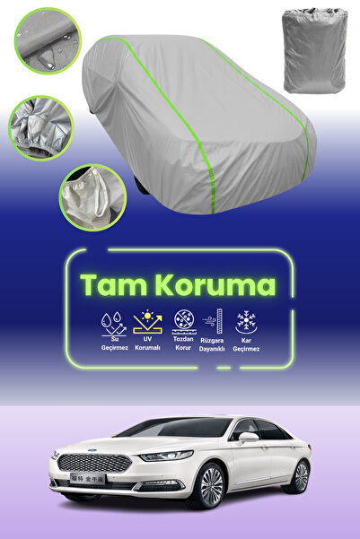 Dokaca Neo Gray Neon Corded Fabric Ford Taurus Vi Compatible Car Cover Auto T...