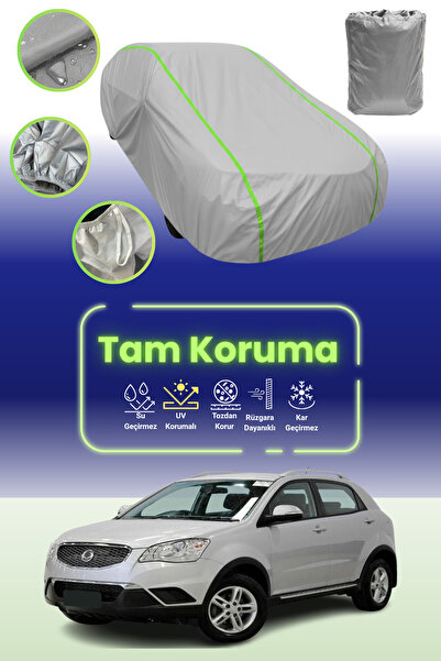 Dokaca Neo غطاء حماية للسيارة باللون الرمادي النيون قماش مجدّل سانج يونج كورا...