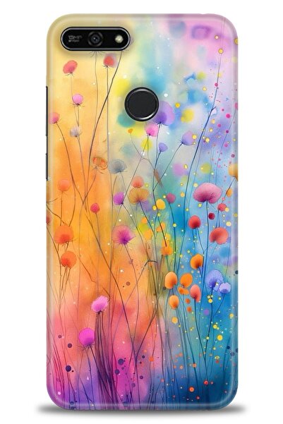 Rulet Aksesuar غطاء متوافق مع هاتف هواوي هونر 7A HD مطبوع - غطاء سيليكون مصمم...