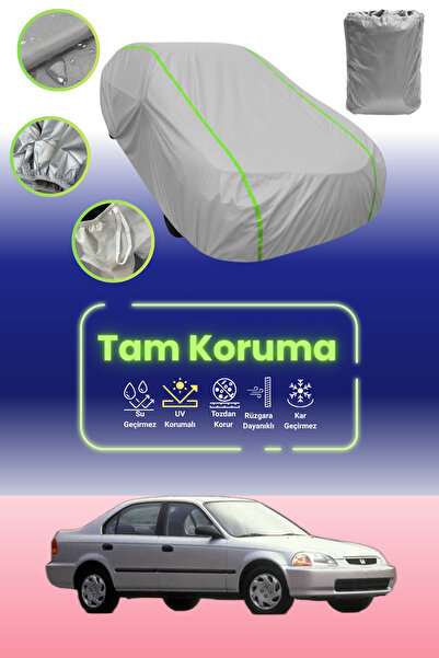 Dokaca Neo غطاء حماية للسيارة باللون الرمادي النيون قماش مجدّل هوندا سيفيك سي...