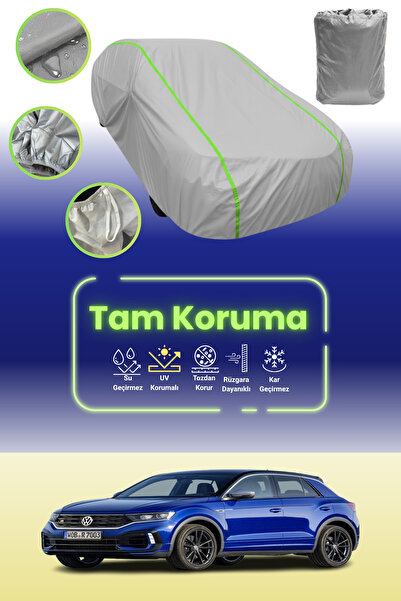 Dokaca Neo غطاء حماية للسيارة باللون الرمادي النيون قماش مجدّل فولكس فاجن تي روك آر 2019 - 2021