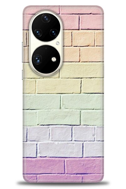 Rulet Aksesuar غطاء متوافق مع هاتف هواوي P50 Pro HD مطبوع - غطاء سيليكون مصمم...