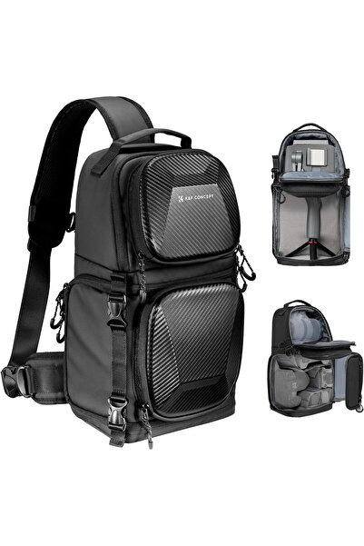 K&F CONCEPT Camera Sling Bag Crossbody Bag Hardshell Shoulder Backpack