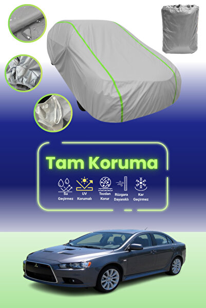 Dokaca Neo غطاء حماية للسيارة باللون الرمادي النيون قماش مجدّل ميتسوبيشي لانسر راليارت 2008 - 2011 متوافق مع غطاء حماية السيارة