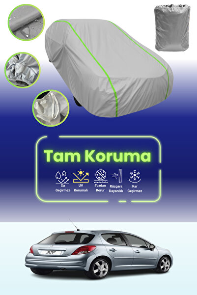 Dokaca Neo غطاء حماية للسيارة باللون الرمادي النيون قماش مجدّل لسيارة بيجو 20...