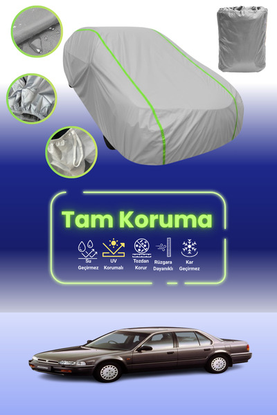 Dokaca Neo غطاء حماية للسيارة باللون الرمادي النيون قماش مجدّل هوندا أكورد 4 أبواب 1989 - 1993 متوافق مع غطاء حماية السيارة