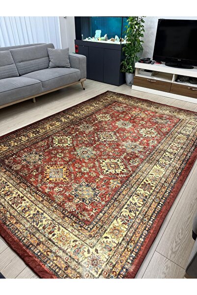MODKLAS Velvet Carpet Cover - Elastic - Washable - Digital Printing - Size 9M²=250X350 cm and 12M²=300X400 cm