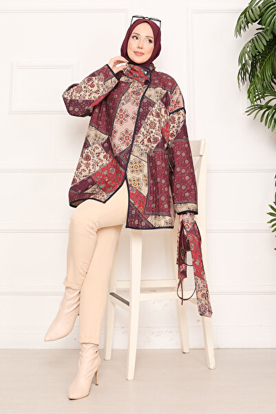 EBRUTESETTÜR Piped Ethnic Pattern Quilted Jacket -13