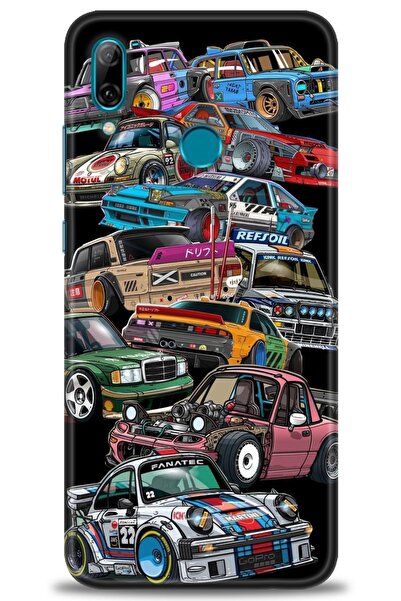 Rulet Aksesuar حافظة متوافقة مع هاتف هواوي بي سمارت 2019 HD مطبوع + واقي شاشة...