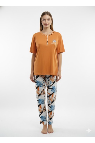 PİJAPİA Six Patterned Plus-Size Pajama Sets