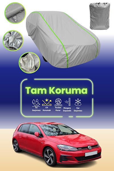 Dokaca Neo غطاء حماية للسيارة باللون الرمادي النيون قماش مجدّل فولكس فاجن جول...