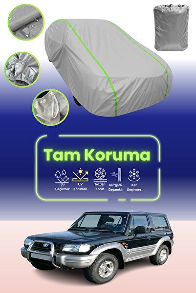 Dokaca Neo غطاء حماية للسيارة من القماش الرمادي النيون قماش مجدّل متوافق مع سيارة هيونداي جالوبر