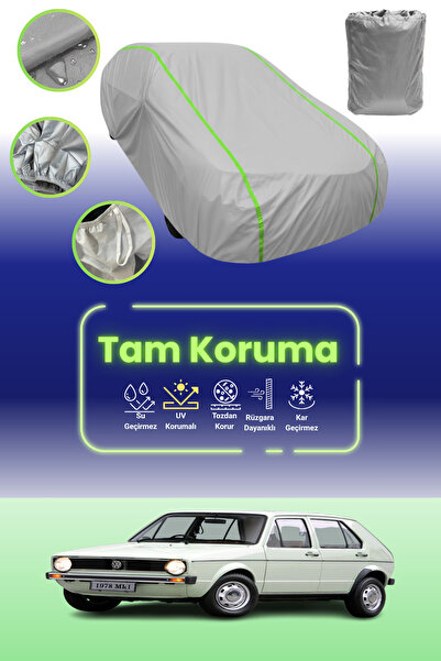 Dokaca Neo غطاء حماية للسيارة باللون الرمادي النيون قماش مجدّل فولكس فاجن جول...