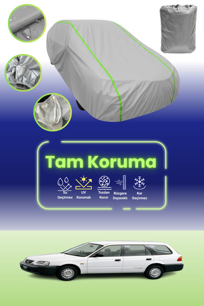 Dokaca Neo غطاء حماية للسيارة من القماش المشمع باللون الرمادي النيون قماش مجدّل متوافق مع سيارة هوندا بارتنر